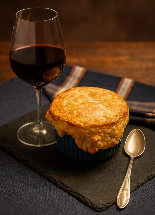 Pot Pie aux champignons crinière de lion et trompettes de la mort