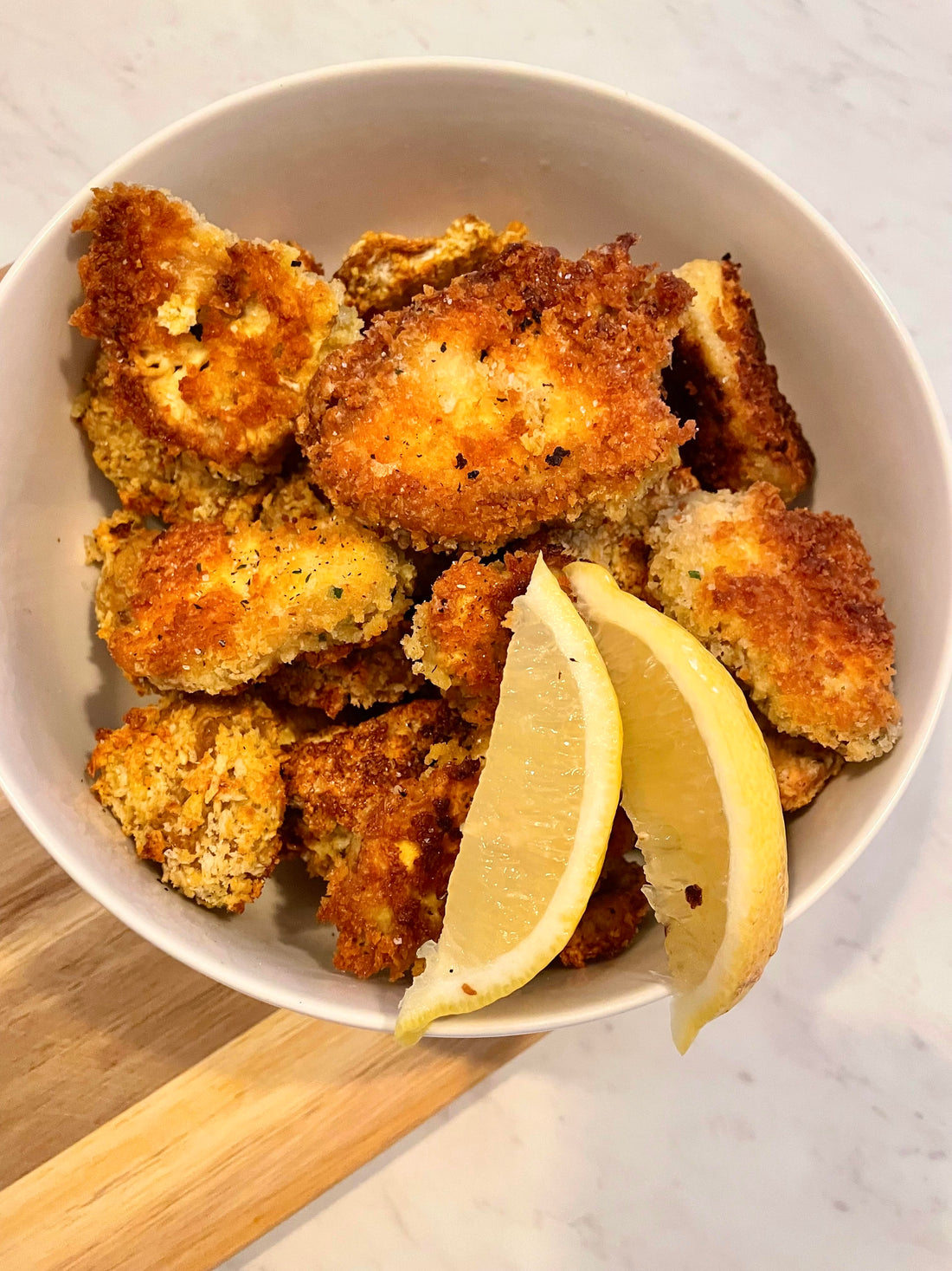 Croquettes végétariennes au hydne hérisson (comme des croquettes de poulet)
