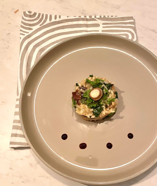 Risotto aux champignons et aux épinards