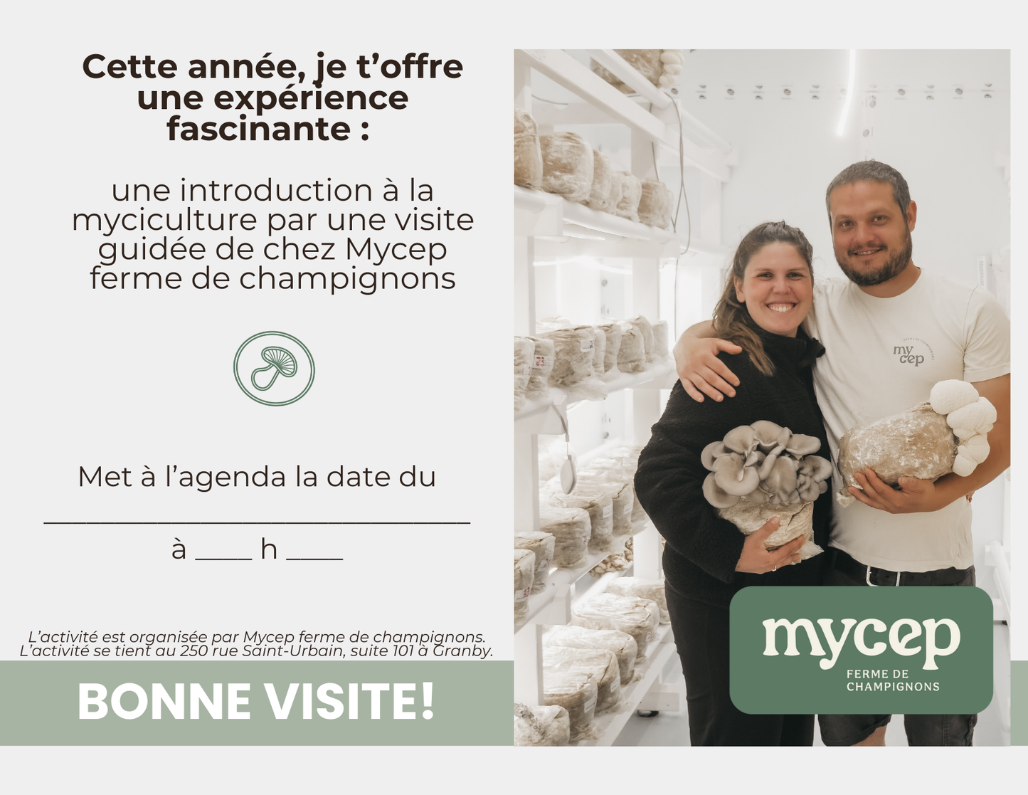 À la découverte de la myciculture - Visite guidée de chez Mycep